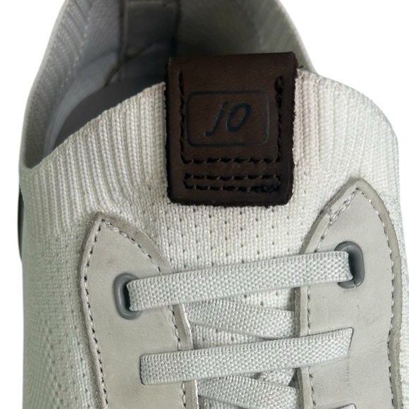 johnnie-O Prima Fly-Knit Lightweight Running Sneaker White Brown Mens SZ 12 READ - Picture 7 of 15